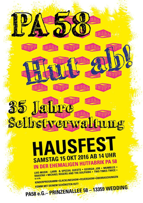 Hausfest der PA 58. Grafik PA 58.